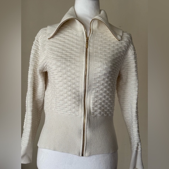 Marc New York Jackets & Blazers - Marc New York Elegant Cream Ribbed Knit Sweater